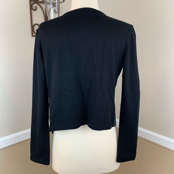 Velvet by Graham & Spencer Ponte Knit Vegan Leather Drape Front Jacket - Picture 5 of 7